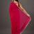Pink Georgette saree with stitched blouse 