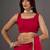 Pink Georgette saree with stitched blouse 
