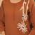 Women's Gorgeous Printed Work Rayon Slub Fabric Flared Kurta Pant and Dupatta Set