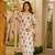 Women's Gorgeous Printed Work Rayon Slub Fabric Straight Kurta Pant and Dupatta Set