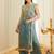 Women's Gorgeous Embroidery Work Fandy Satin Fabric Straight Kurta Pant Set