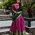Women's South Indian Grandeur Poly Cotton Zari Woven Lehenga Choli Set
