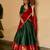 Women's South Indian Grandeur Poly Cotton Zari Woven Lehenga Choli Set