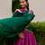 Women's South Indian Grandeur Poly Cotton Zari Woven Lehenga Choli Set
