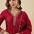 Women's Gorgeous Embroidery Work Vichitra Silk Fabric Flared Anarkali Pant and Dupatta Set