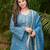 Women's Gorgeous Embroidery Work Silk Fabric Straight Kurta Sharara and Dupatta Set