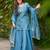 Women's Gorgeous Embroidery Work Silk Fabric Straight Kurta Sharara and Dupatta Set