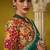 Green pure based fancy fabric embroidery saree