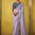 Light lavender pure based fancy fabric embroidery saree