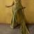 Olive pure based fancy fabric embroidery saree