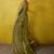 Olive pure based fancy fabric embroidery saree