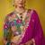 Magenta pure based fancy fabric embroidery saree