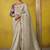 Grey pure based fancy fabric embroidery saree