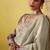 Grey pure based fancy fabric embroidery saree