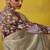 Grey pure based fancy fabric embroidery saree