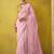 Baby pink pure based fancy fabric embroidery saree