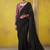 Black pure based fancy fabric embroidery saree
