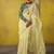 Cream pure based fancy fabric embroidery saree