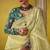 Cream pure based fancy fabric embroidery saree