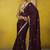 Wine pure based fancy fabric embroidery saree