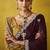 Wine pure based fancy fabric embroidery saree