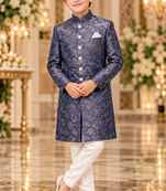 Blue sherwani for children boy's ethnic wear