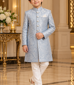 Sky blue sherwani for children boy's ethnic wear