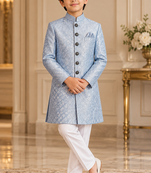 Sky blue sherwani for children boy's ethnic wear
