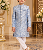 Sky blue sherwani for children boy's ethnic wear