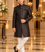 Black sherwani for children boy's ethnic wear