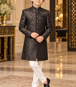 Black sherwani for children boy's ethnic wear