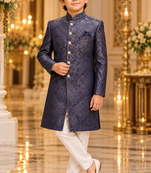 Blue sherwani for children boy's ethnic wear