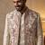 Creampremium linen 3-piece indo-western designer party wear set with intricate embroidery & handwork