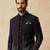 Black premium heavy lachka 3-piece indo-western designer party wear set with intricate embroidery & handwork