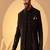 Black premium heavy lachka 3-piece indo-western designer party wear set with intricate embroidery & handwork