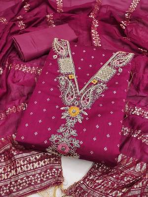 embroidered unstitched dress material 3