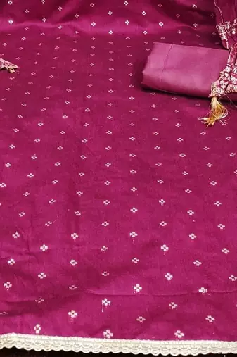 Embroidered Unstitched Dress Material