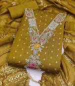 embroidered unstitched dress material
