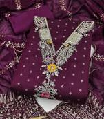 embroidered unstitched dress material