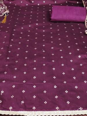embroidered unstitched dress material 3