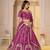 REAGL PINK CHINON SILK PARTY WEAR EMBROIDERY LEHENGA CHOLI 