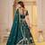 GREEN  CHINON SILK PARTY WEAR EMBROIDERY LEHENGA CHOLI 
