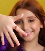 Gold plated pink stone ring