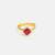Gold plated pink stone ring