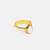 Gold plated clear white stone ring