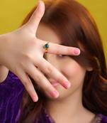 Gold plated teal green stone ring