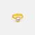 Gold plated grey stone ring