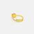 Gold plated grey stone ring