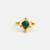 Gold plated emerald green pearl ring
