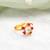 Gold plated kundan ruby red ring